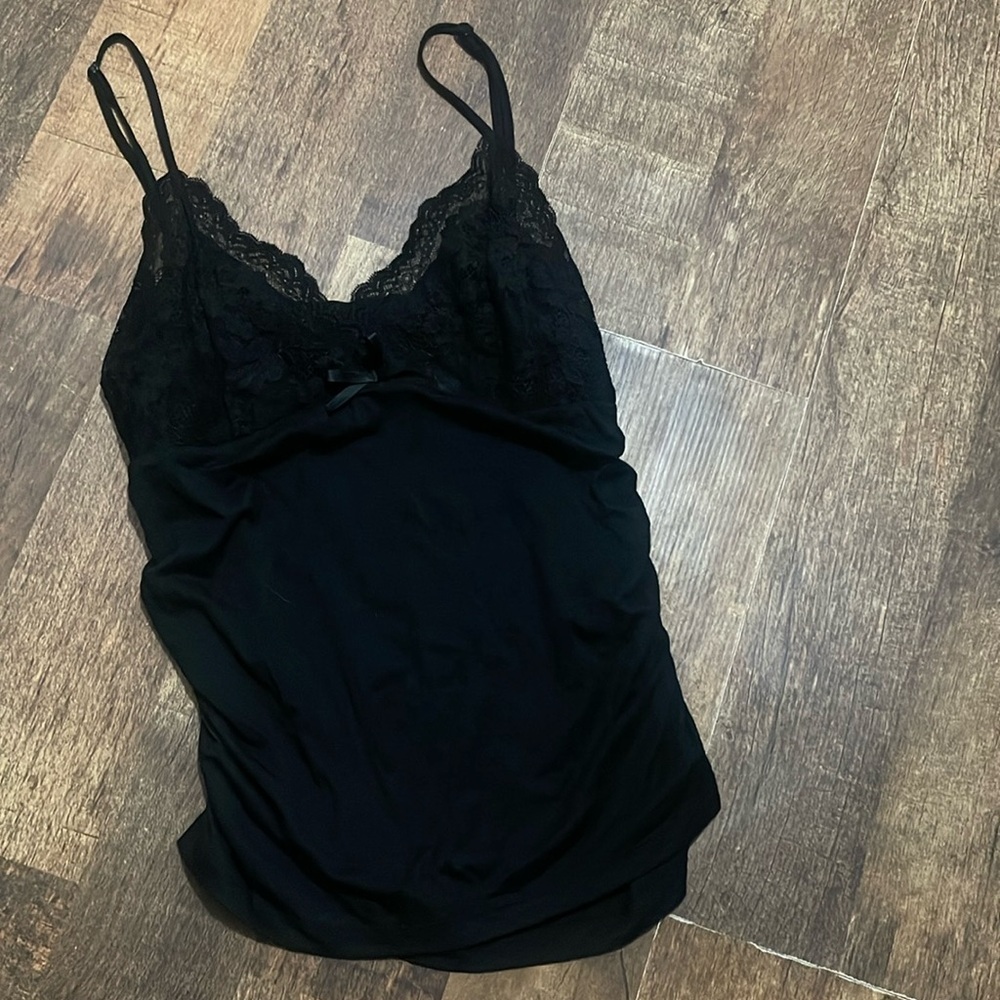 SHEIN Lace Black Tank Top